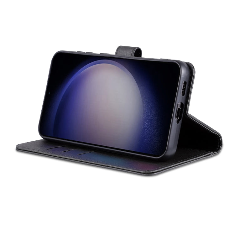 AZNS Skin Feel Calf Texture Flip Leather case for Samsung Galaxy S24+ 5G, showcasing its elegant design and card slots.